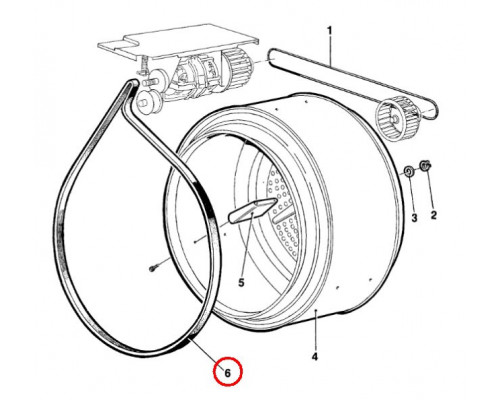 Ремень для сушильной машины Electrolux, Zanussi, AEG 1951 H5 - 1506124039