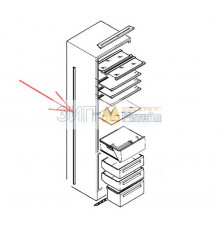 Уплотнительная резинка боковая для холодильника Electrolux, Aeg - 2231093499