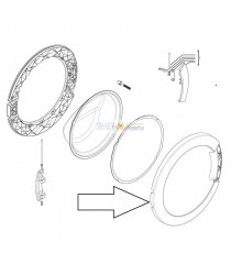Внешнее обрамление люка для стиральной машины Electrolux, Zanussi, Aeg - 1328283039