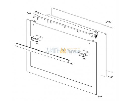 Лицевая панель управления для духового шкафа Electrolux, Zanussi, Aeg - 5617367528