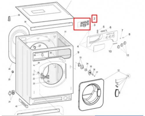 Электронный модуль индикации для стиральной машины Indesit - 306714