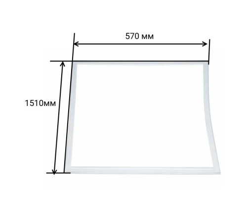 Уплотнительная резинка двери для холодильников Ariston, Indesit 570х1510 мм - 854011