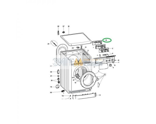 Комплект платы управления для стиральной машины Indesit - 280968